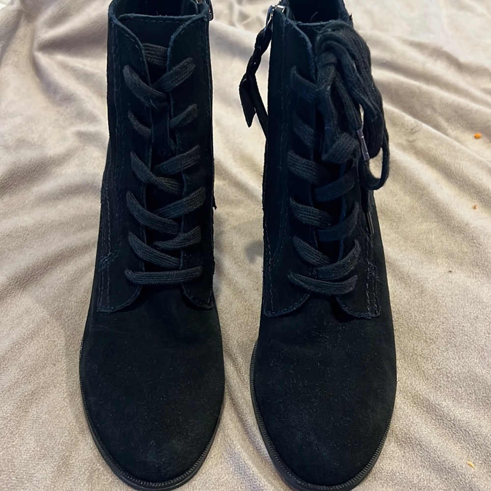 Black suede boots, size 8.5 brand new without tags.
